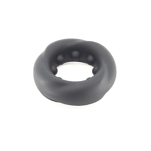 Mens Silicone Twisted O-Ring by Love In Leather - Stretchy Cock Rings