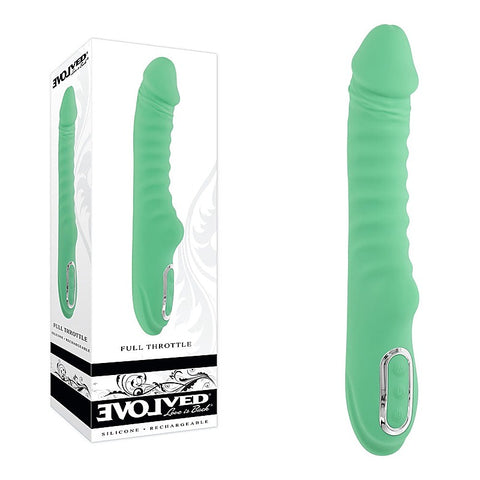 Evolved FULL THROTTLE Mint USB Rechargeable Vibrator - G-Spot Vibrators