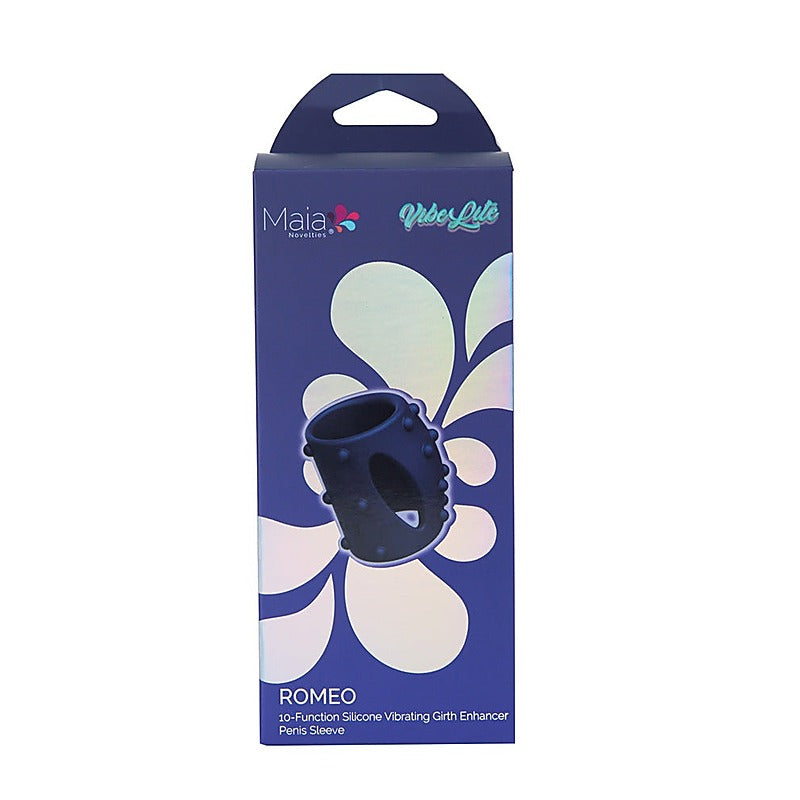 Maia Romeo Rechargeable Vibrating Girth Enhancer Sleeve - Penis Sleeves and Extenders