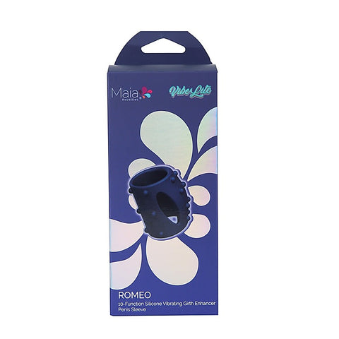 Maia Romeo Rechargeable Vibrating Girth Enhancer Sleeve - Penis Sleeves and Extenders