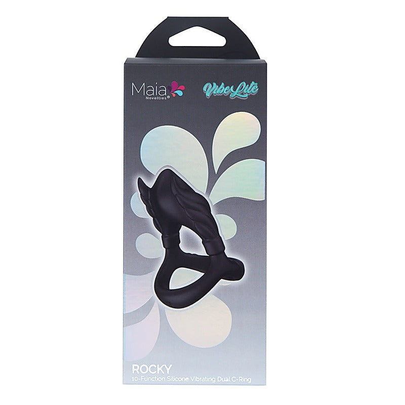 ROCKY USB Rechargeable Vibrating Cock & Balls Cock Ring - Vibrating Cock Rings