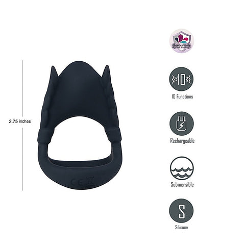 ROCKY USB Rechargeable Vibrating Cock & Balls Cock Ring - Vibrating Cock Rings