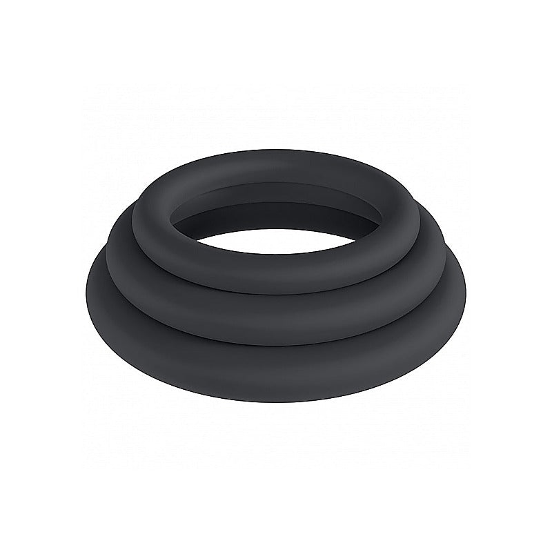 LEVELZ Classic Silicone Cock Ring Set L/XL/XXL by Shots Toys - Cock Ring Sets