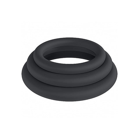 LEVELZ Classic Silicone Cock Ring Set L/XL/XXL by Shots Toys - Cock Ring Sets