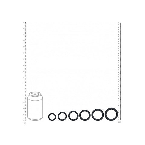 LEVELZ Classic Silicone Cock Ring Set of 6 Sizes by Shots - Cock Ring Sets