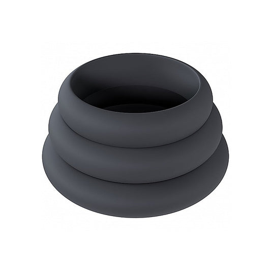 Levelz Wide O Silicone Cock Ring Set By Shots Toys - Cock Ring Sets