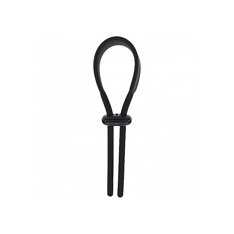 Wide Adjustable Silicone Lasso Cock Ring By Shots - Stretchy Cock Rings