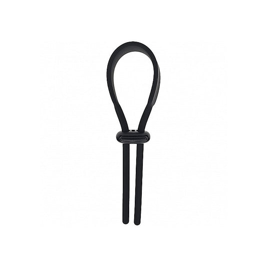 Wide Adjustable Silicone Lasso Cock Ring By Shots - Stretchy Cock Rings