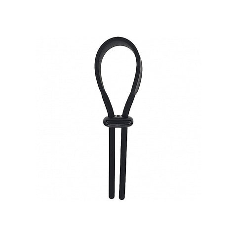Wide Adjustable Silicone Lasso Cock Ring By Shots - Stretchy Cock Rings