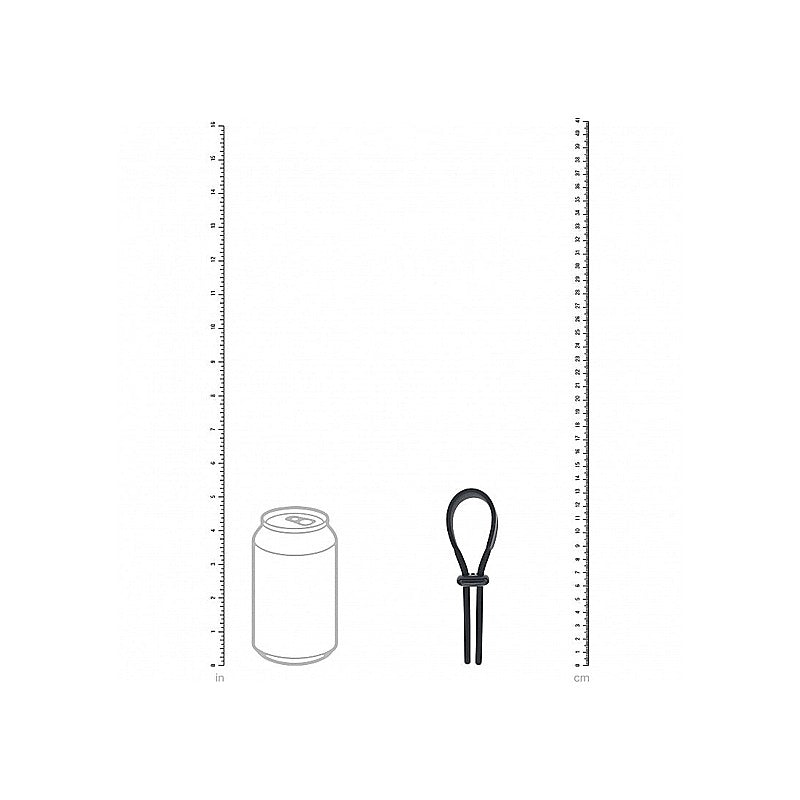 Wide Adjustable Silicone Lasso Cock Ring By Shots - Stretchy Cock Rings