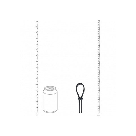 Wide Adjustable Silicone Lasso Cock Ring By Shots - Stretchy Cock Rings