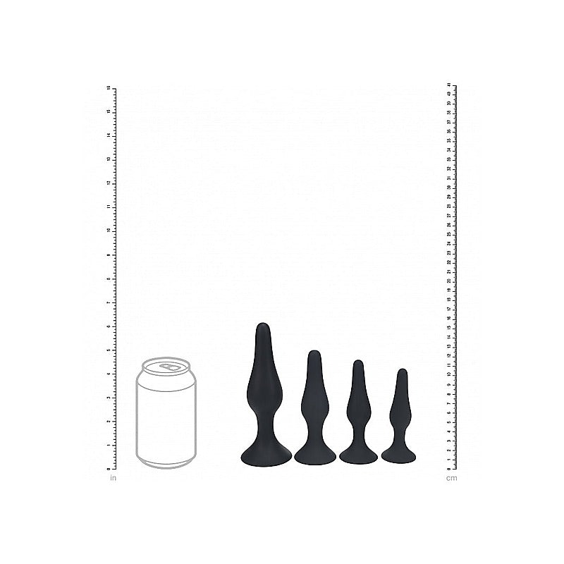 LEVELZ Slim Silicone Anal Plug Trainer Set of 4 - Butt Plugs