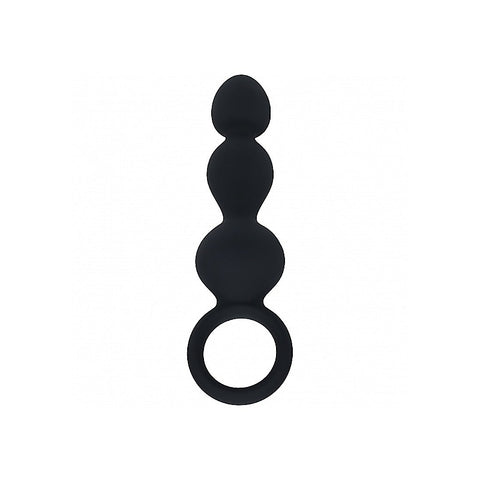 LEVELZ Beaded Silicone Anal Probe with Loop by Shots Toys - Anal Beads and Balls