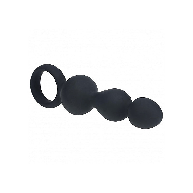 LEVELZ Beaded Silicone Anal Probe with Loop by Shots Toys - Anal Beads and Balls