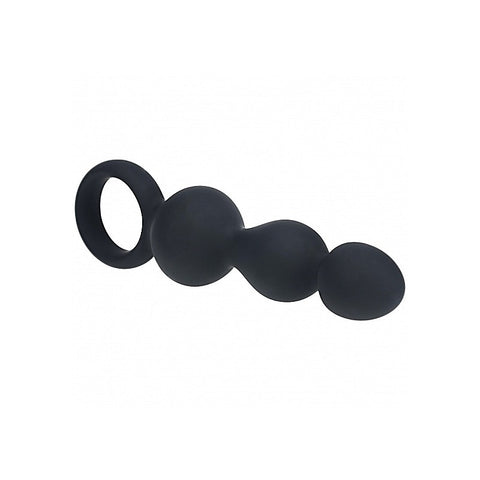 LEVELZ Beaded Silicone Anal Probe with Loop by Shots Toys - Anal Beads and Balls