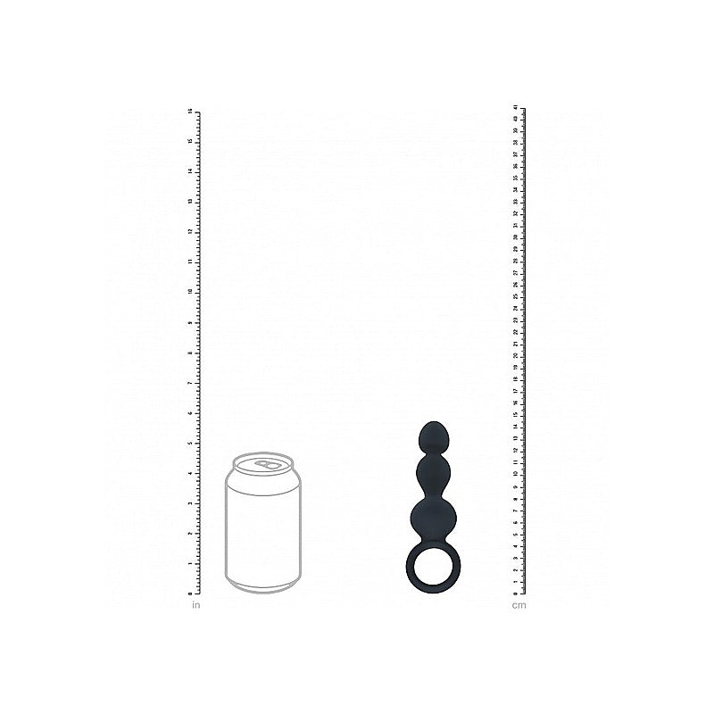 LEVELZ Beaded Silicone Anal Probe with Loop by Shots Toys - Anal Beads and Balls