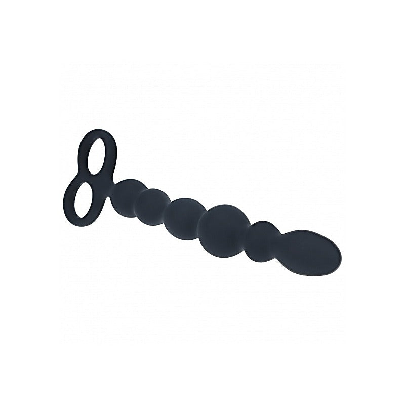 LEVELZ Beaded Silicone Anal Probe with Double Loop - Anal Beads and Balls