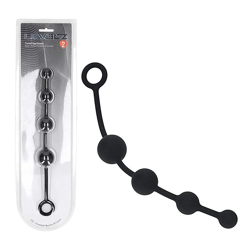 LEVELZ Curved Silicone Anal Beads Anal Beads by Shots Toys - Anal Beads and Balls