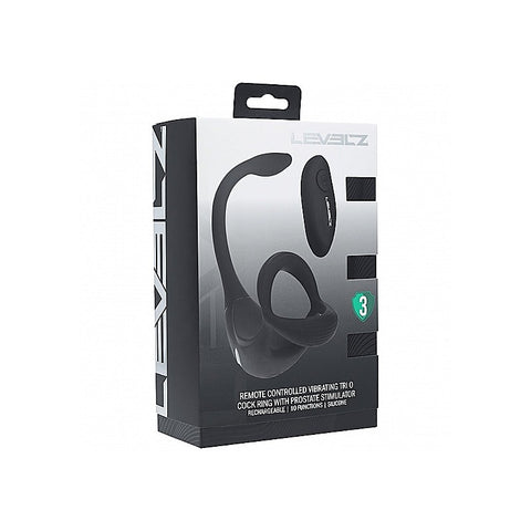 LEVELZ Vibrating TriO Cock Ring with Prostate Stimulator - Vibrating Cock Rings