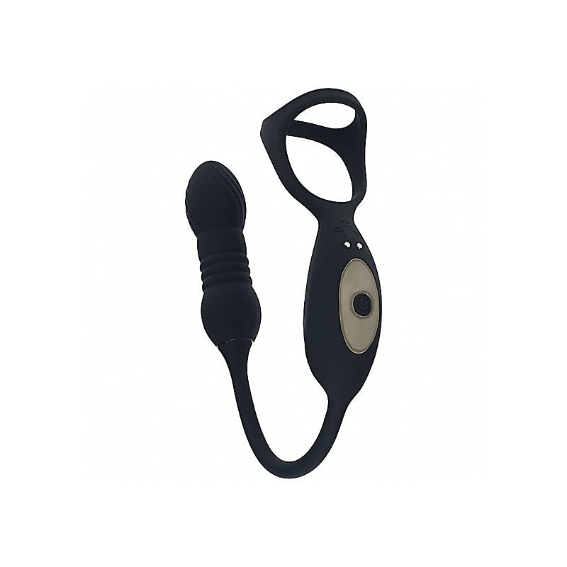 Levelz Vibrating and Thrusting Tri-O by Shots Toys - Vibrating Cock Rings