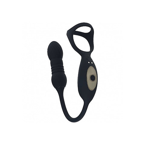 Levelz Vibrating and Thrusting Tri-O by Shots Toys - Vibrating Cock Rings