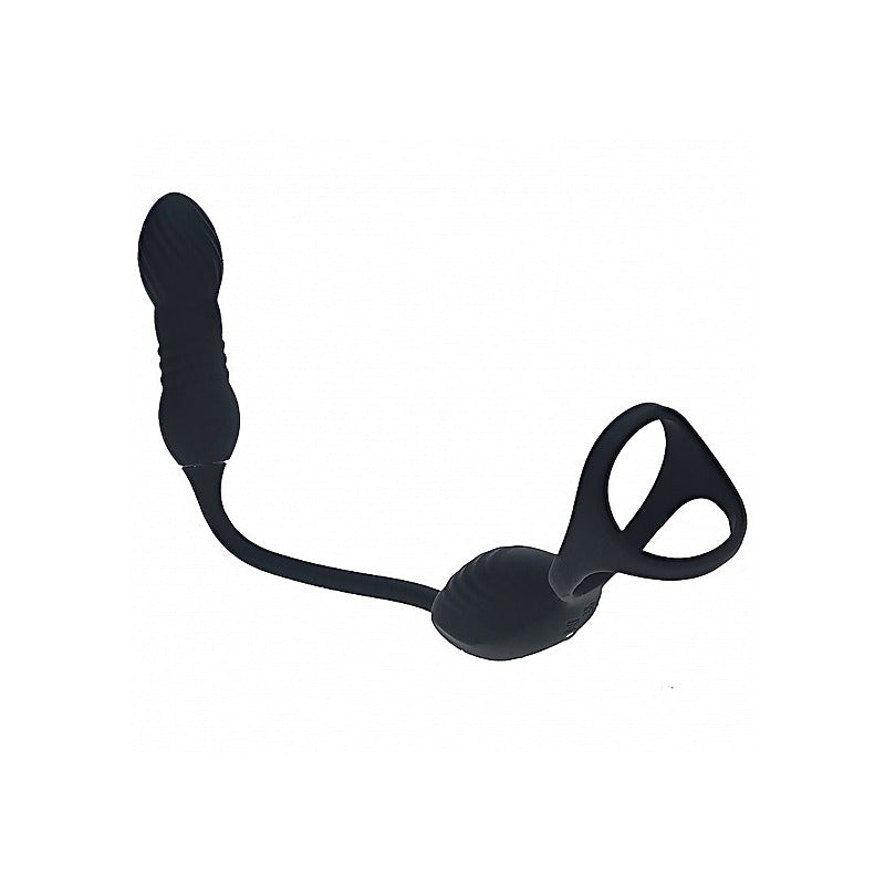 Levelz Vibrating and Thrusting Tri-O by Shots Toys - Vibrating Cock Rings