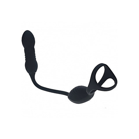 Levelz Vibrating and Thrusting Tri-O by Shots Toys - Vibrating Cock Rings