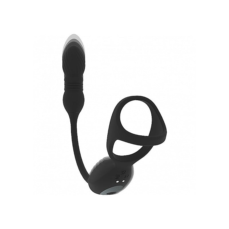 Levelz Vibrating and Thrusting Tri-O by Shots Toys - Vibrating Cock Rings