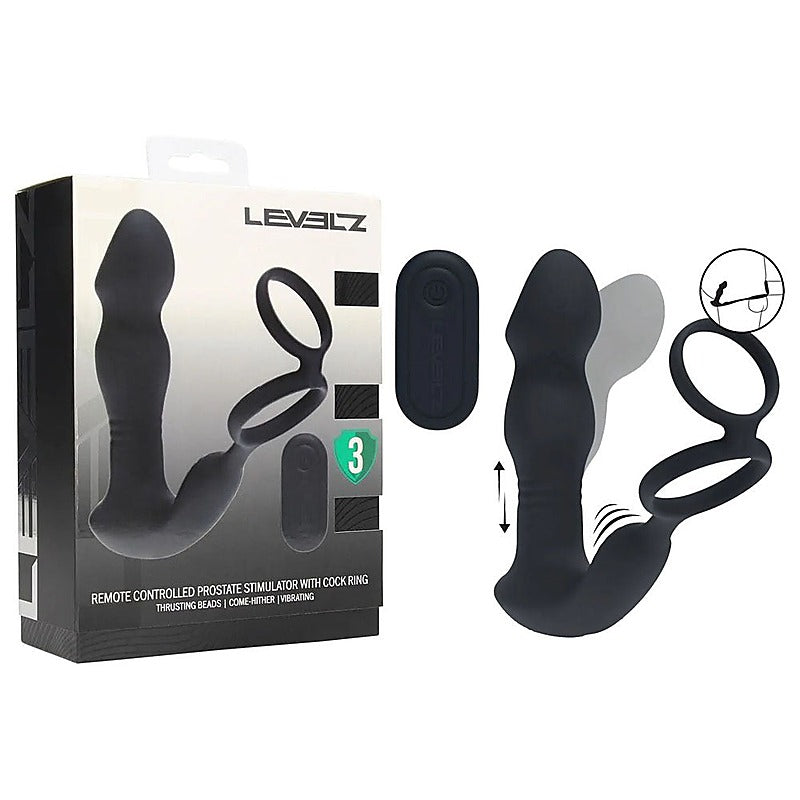 LEVELZ Remote Prostate Stimulator With Cock Ring - Prostate Toys