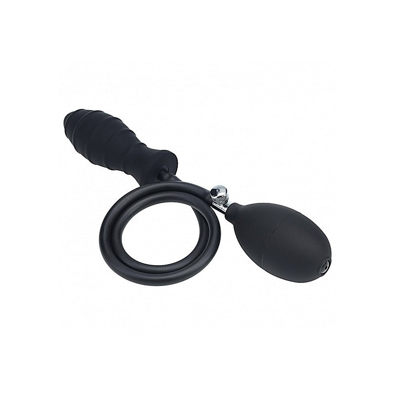 LEVELZ Ribbed Inflatable Anal Plug Inflatable Butt Plug - Butt Plugs