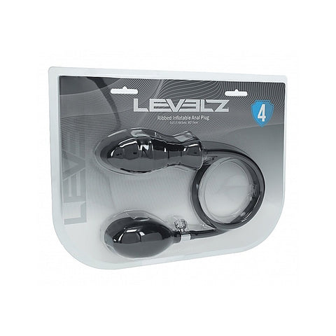 LEVELZ Ribbed Inflatable Anal Plug Inflatable Butt Plug - Butt Plugs