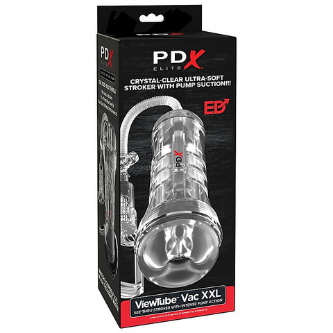 PDX Elite ViewTube Vac Pump See-Thru EZ-Grip Pump Stroker - Masturbators and Strokers