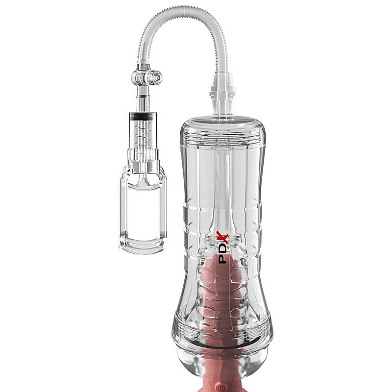 PDX Elite ViewTube Vac Pump See-Thru EZ-Grip Pump Stroker - Masturbators and Strokers