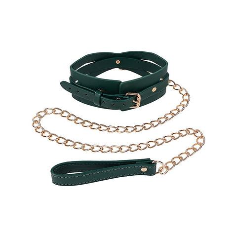 Indica Cutout Collar and Leash by Sportsheets - Collars and Leads