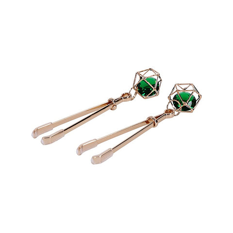 Indica Crystal Nipple Clips by Sportsheets - Nipple and Clit Clamps