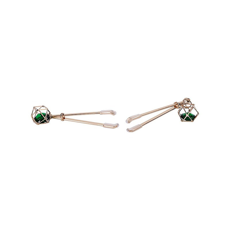 Indica Crystal Nipple Clips by Sportsheets - Nipple and Clit Clamps