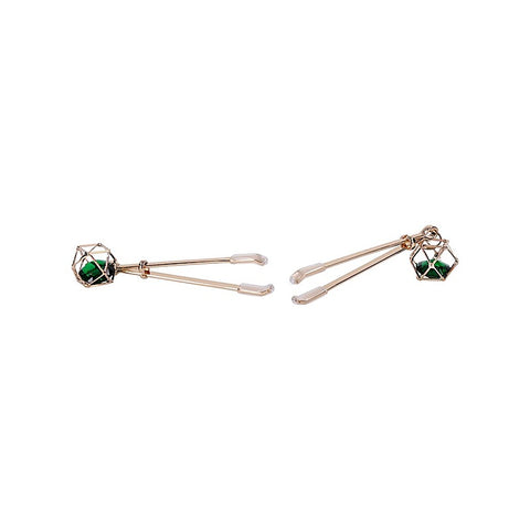 Indica Crystal Nipple Clips by Sportsheets - Nipple and Clit Clamps