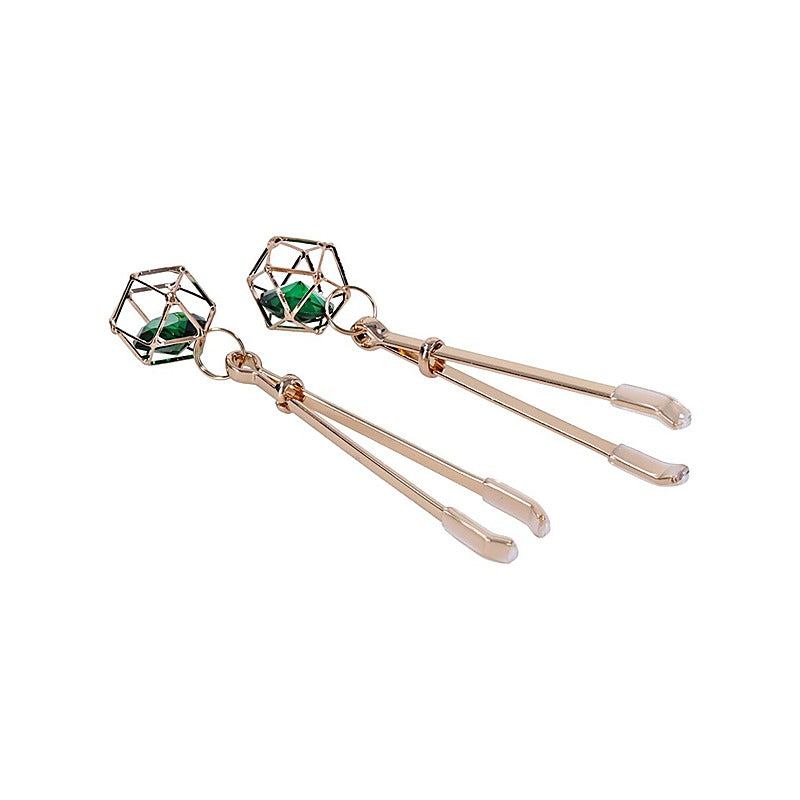 Indica Crystal Nipple Clips by Sportsheets - Nipple and Clit Clamps