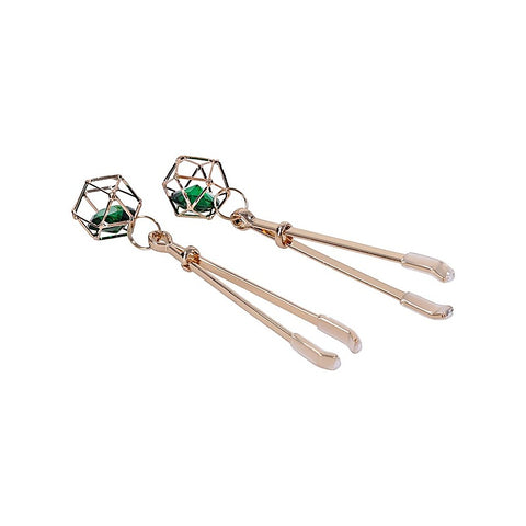 Indica Crystal Nipple Clips by Sportsheets - Nipple and Clit Clamps