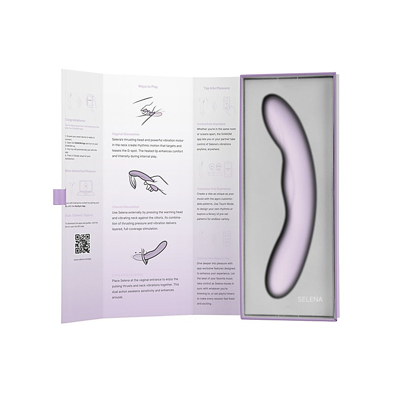 Selena App-Controlled Heating & Thrusting Vibrator By Svakom - G-Spot Vibrators