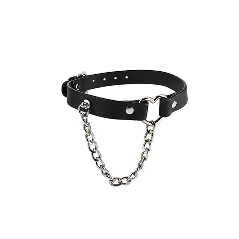 Heart Collar with a Chain by Chisa - Collars and Leads