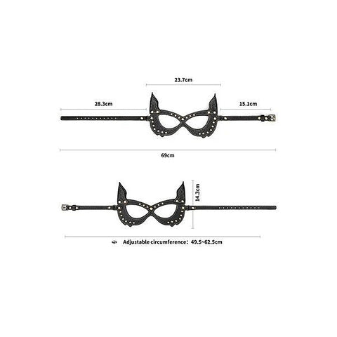 Adjustable Pu Leather Bunny Mask By Lovetoy - Masks And Blindfolds