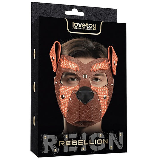 Fox Pup Pu Leather Fetish Play Mask By Lovetoy - Masks And Blindfolds
