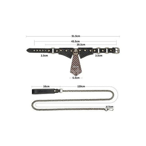 Rebellion Reign Bondage Collar And Leash By Lovetoy - Collars and Leads