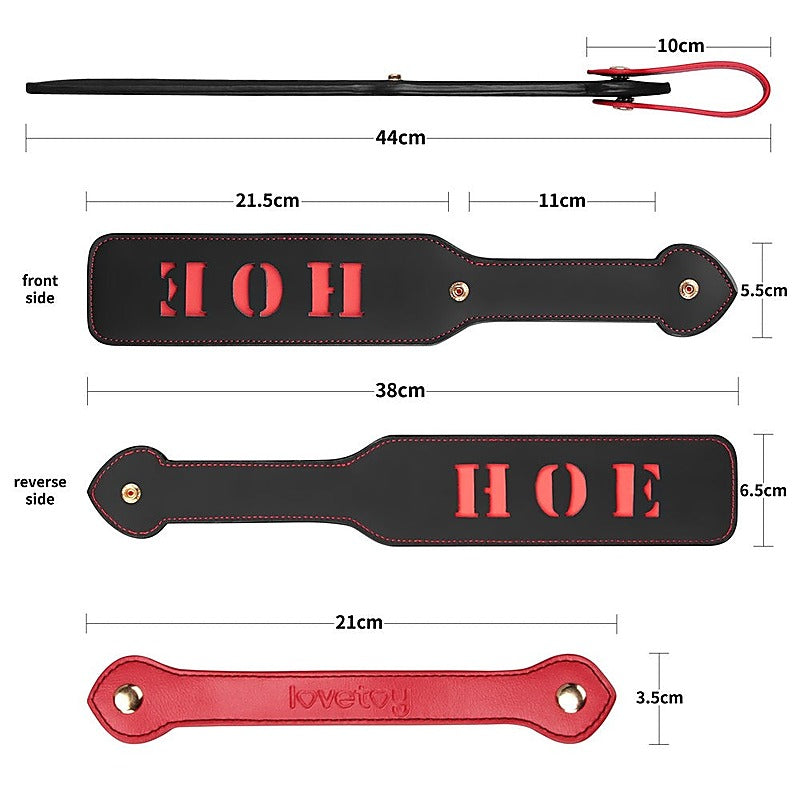 15'' Rebellion Reign Paddle "HOE" by Lovetoy - Paddles And Slappers