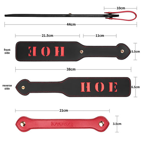 15'' Rebellion Reign Paddle "HOE" by Lovetoy - Paddles And Slappers