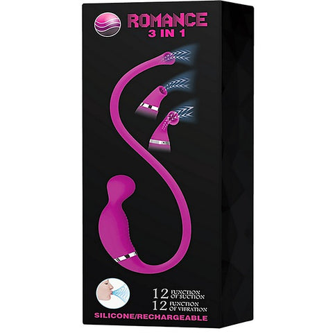 Pretty Love Romance Rechargeable 3 In1 Clit Vibrator - Clit Ticklers and Pulsators