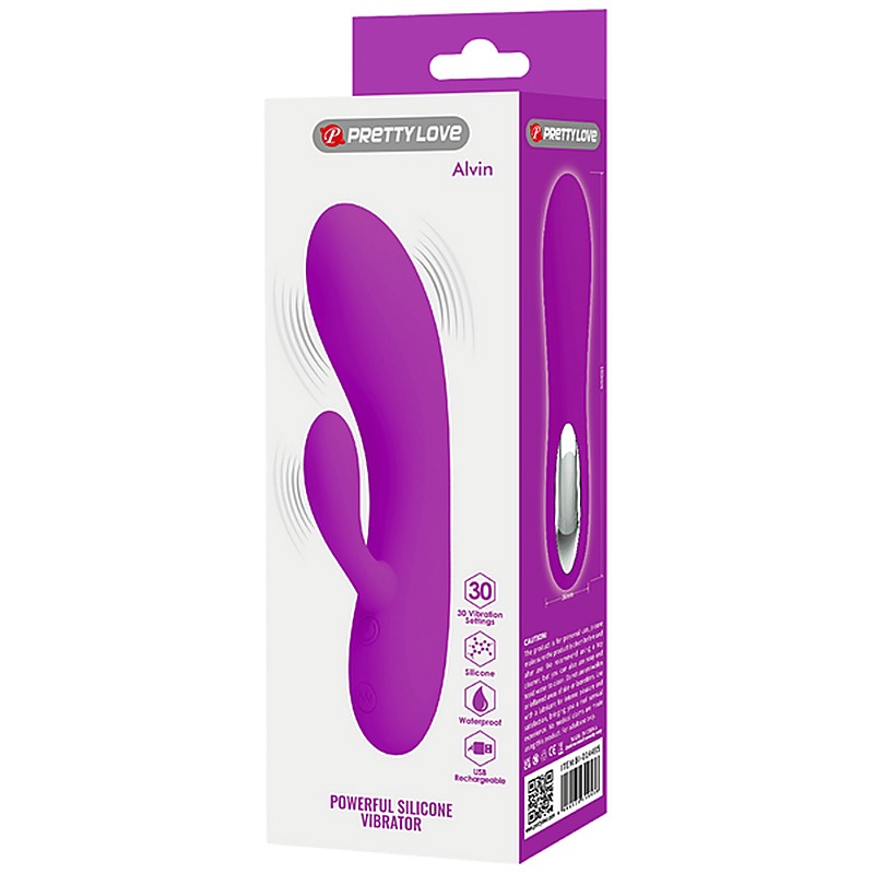 Alvin Rechargeable Silicone Rabbit Massager By Baile - Rabbit Vibrators