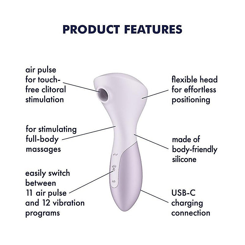 Wand-Erful Rechargeable Air Pulse Wand Massager By Satisfyer - Clit Ticklers and Pulsators