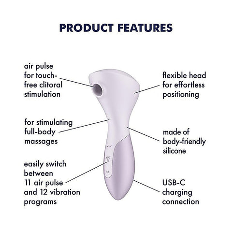 Wand-Erful Rechargeable Air Pulse Wand Massager By Satisfyer - Clit Ticklers and Pulsators